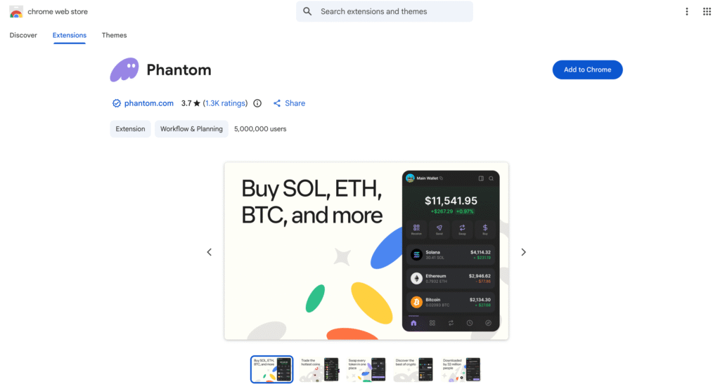 phantom wallet chrome
