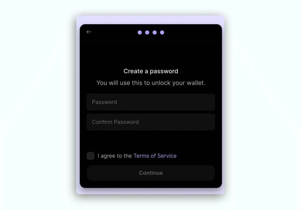 create password phantom wallet