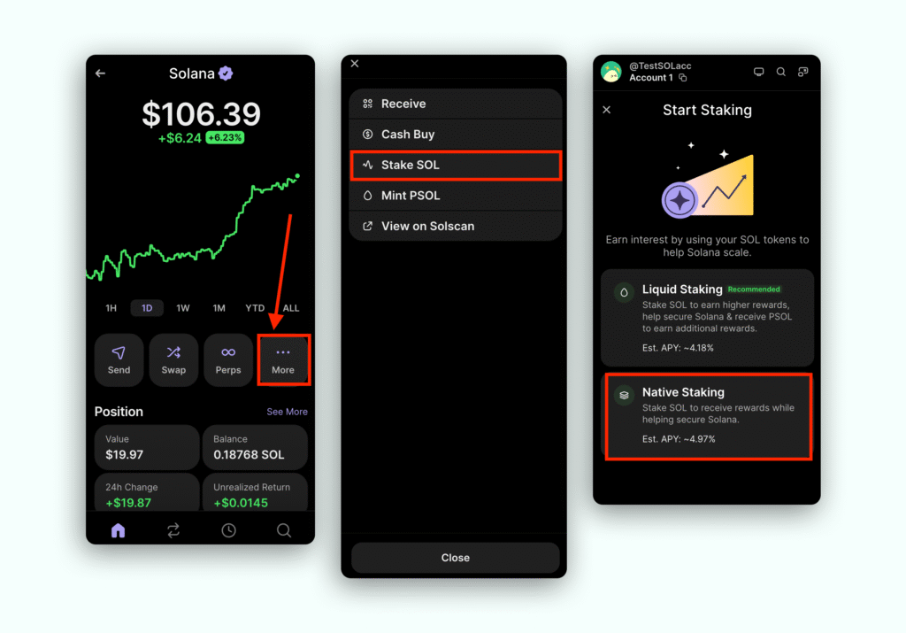 phantom wallet stake sol