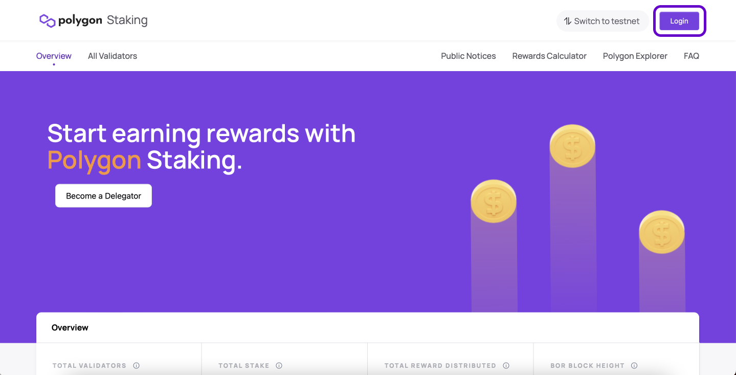 5 - Polygon Staking Dashboard - Interface
