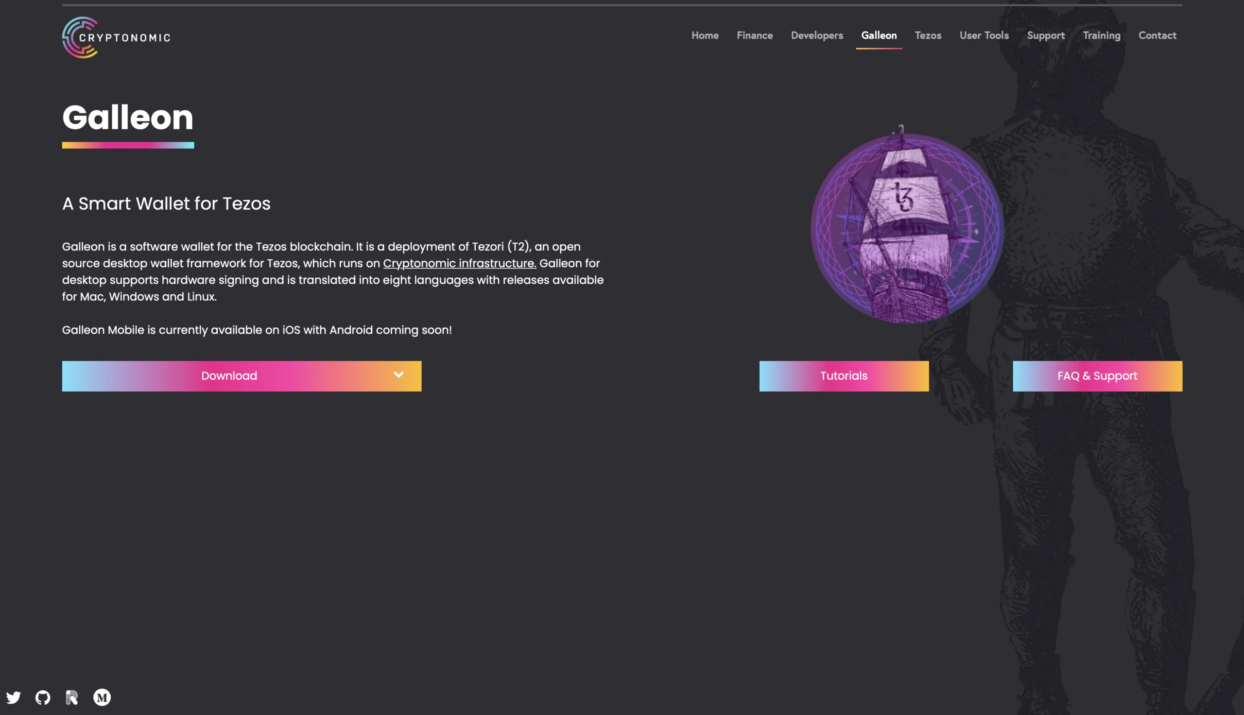 Galleon wallet website