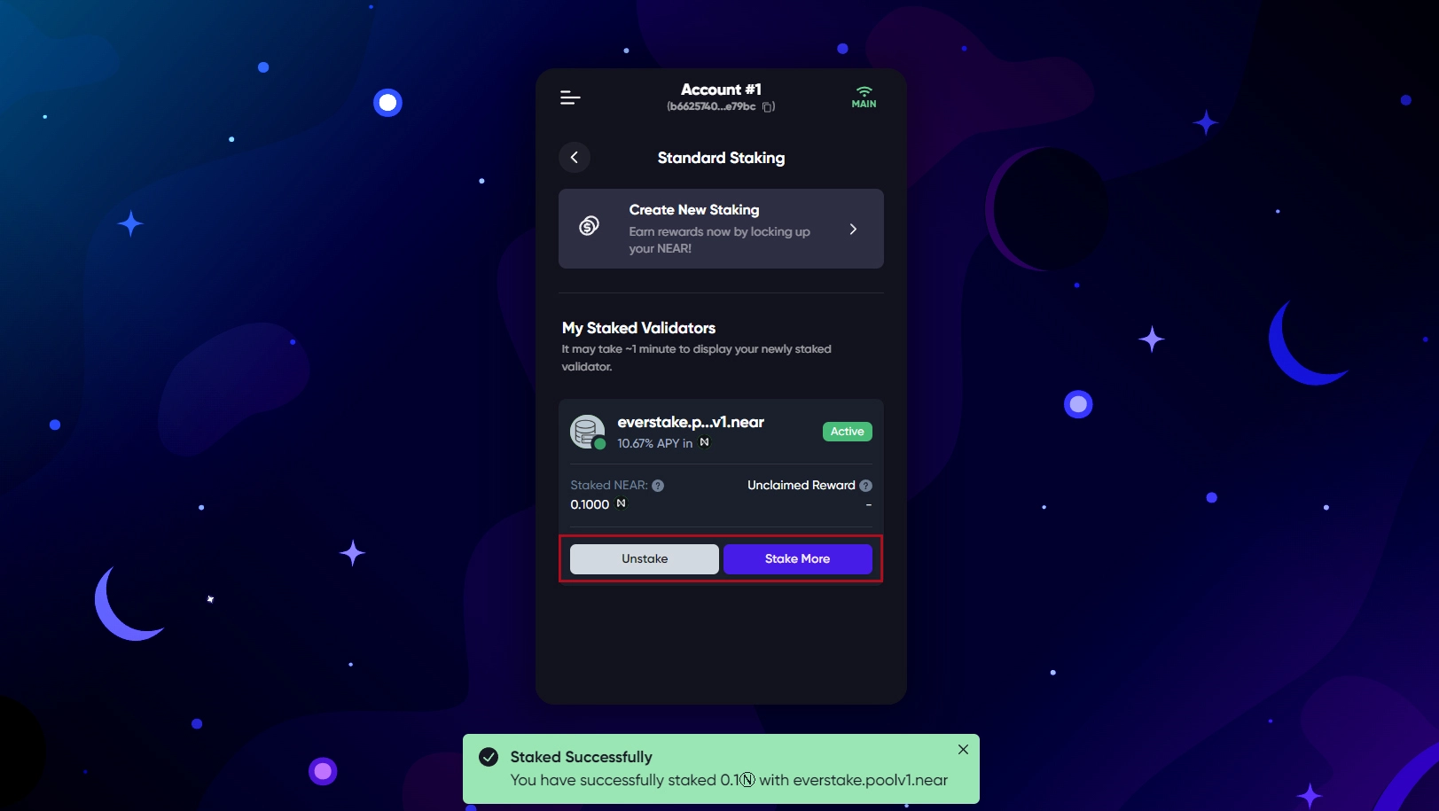 17-Staked-Succesfully