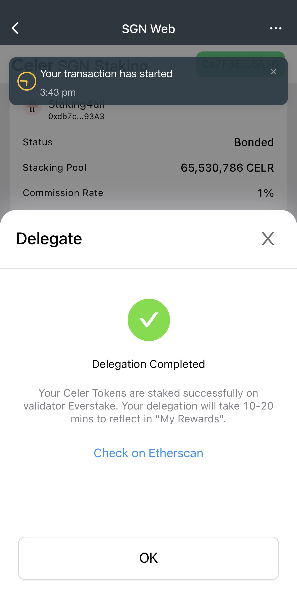 Delegation Completed