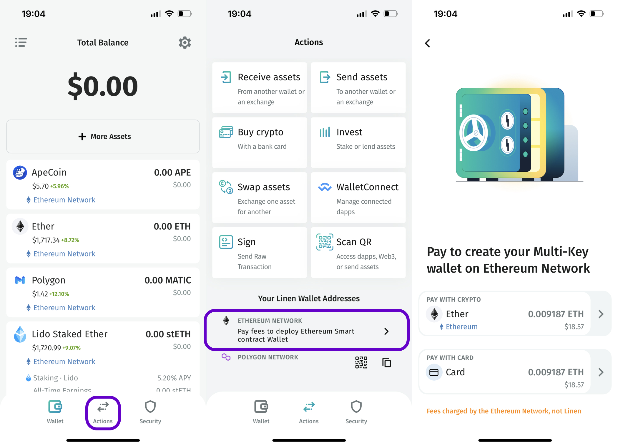 6 - Linen - Create ETH Wallet