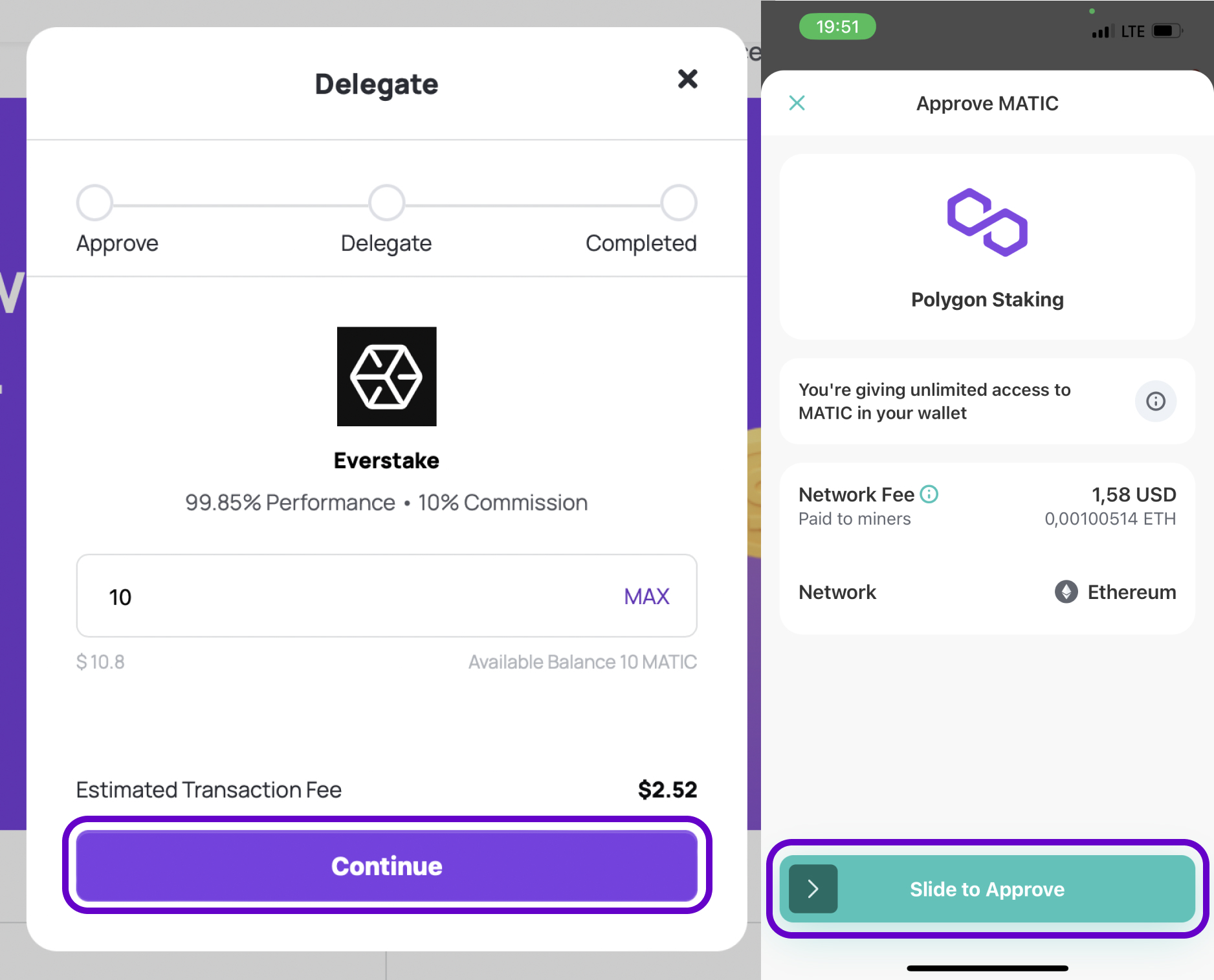 Delegation Amount