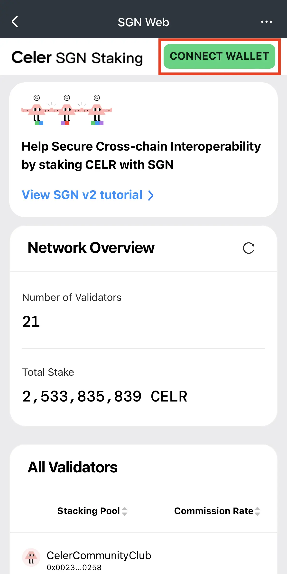 Click Connect Wallet