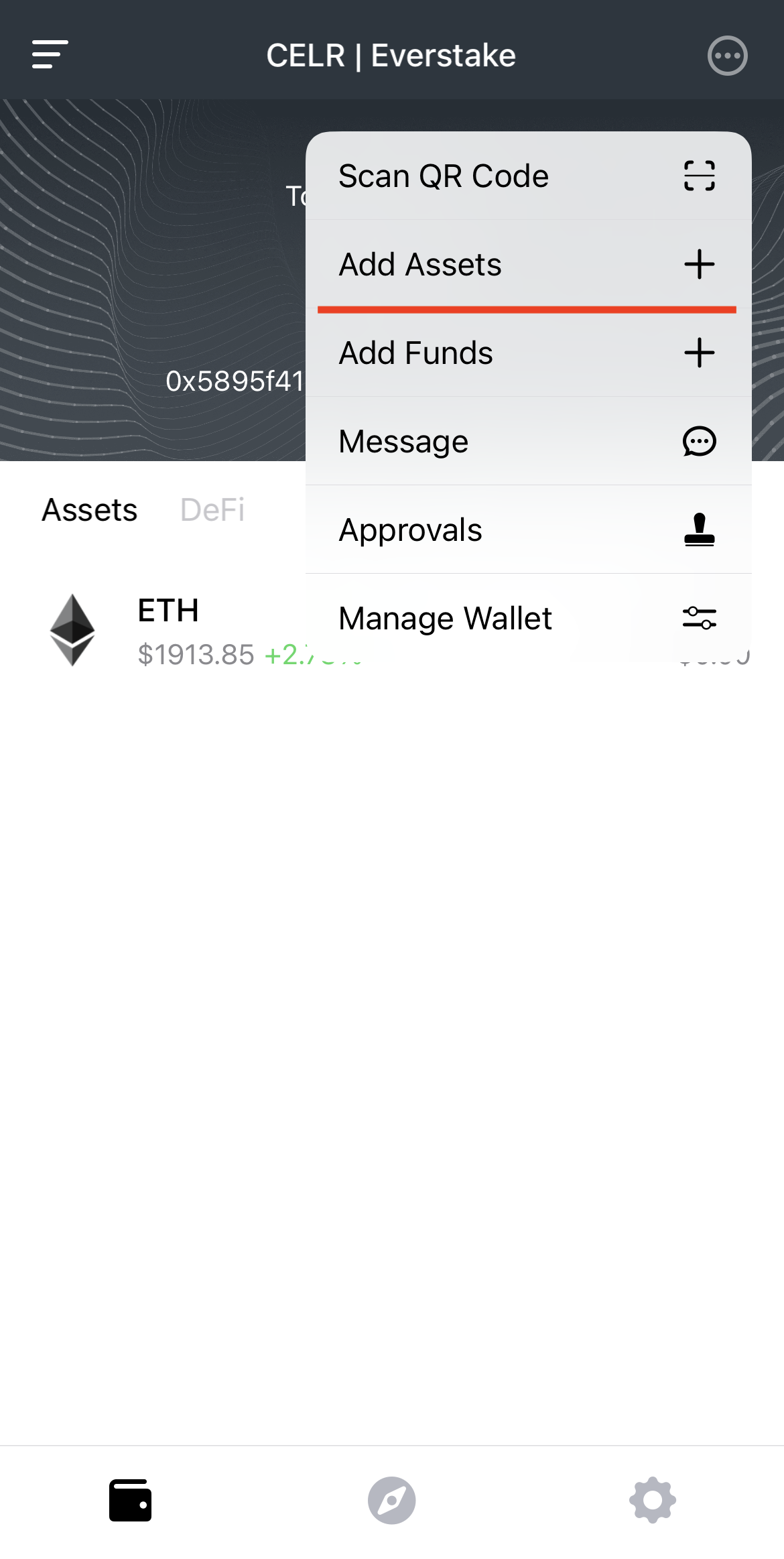 Click Add Assets