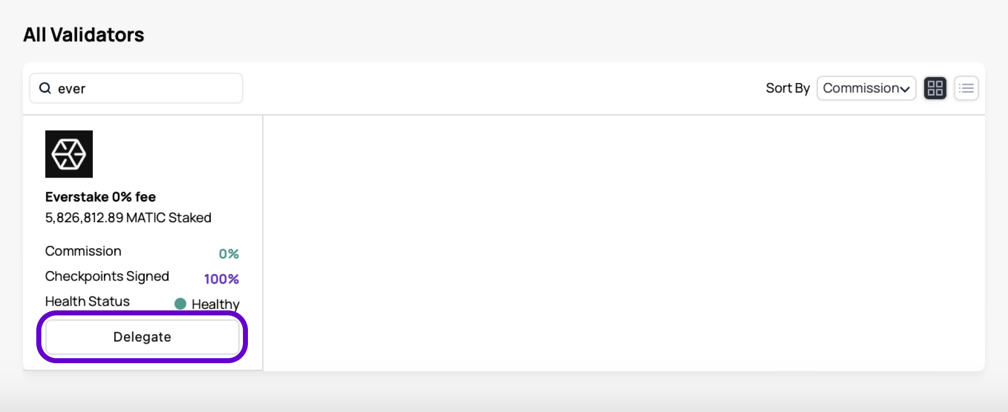 8 - Polygon Staking Dashboard - Delegate to Everstake