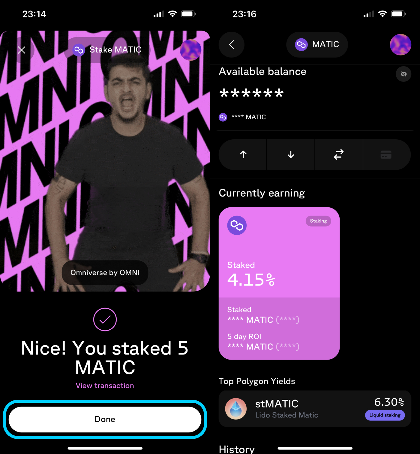 8 - Omni App - Staking Done