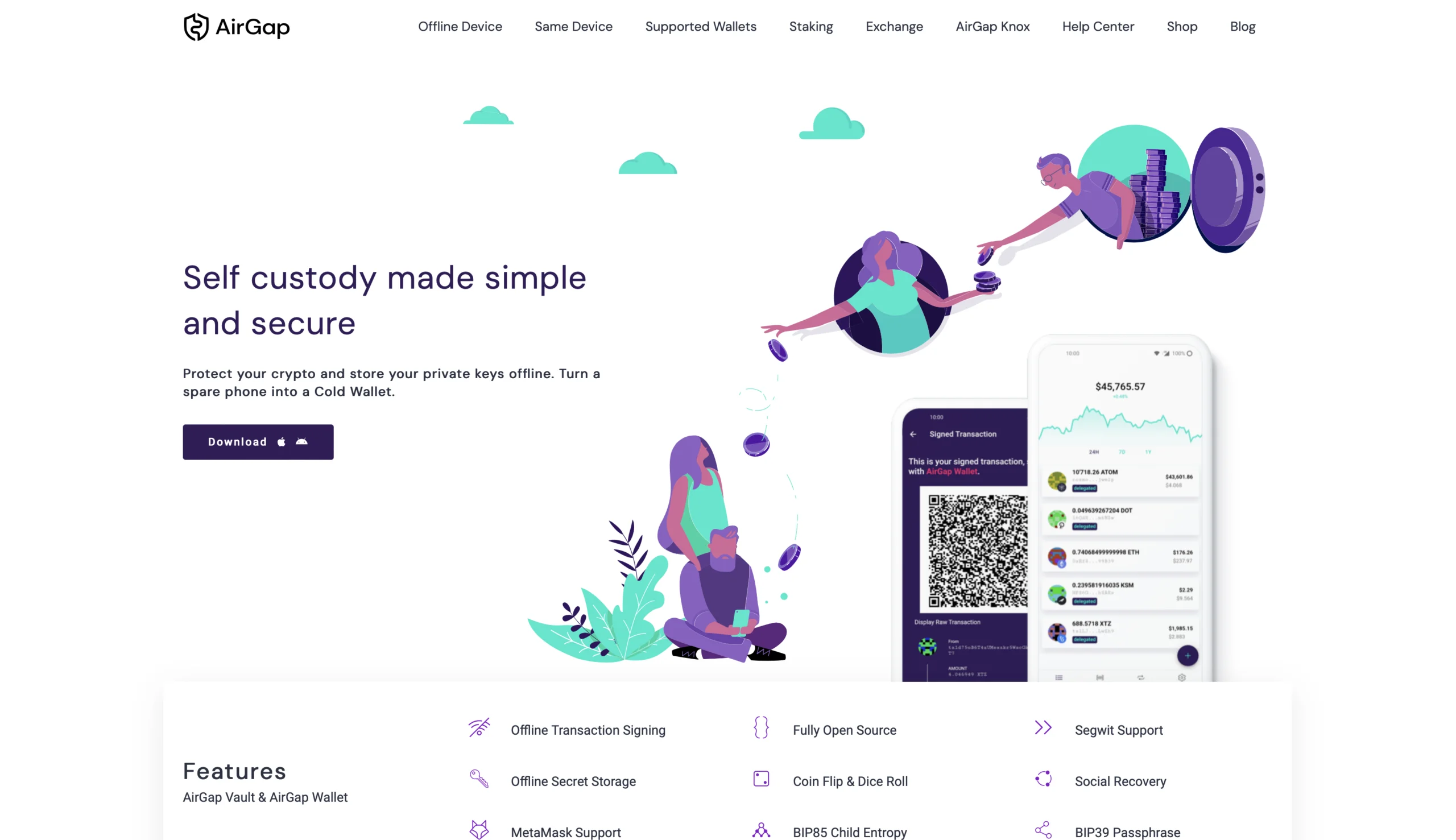 Airgap wallet website