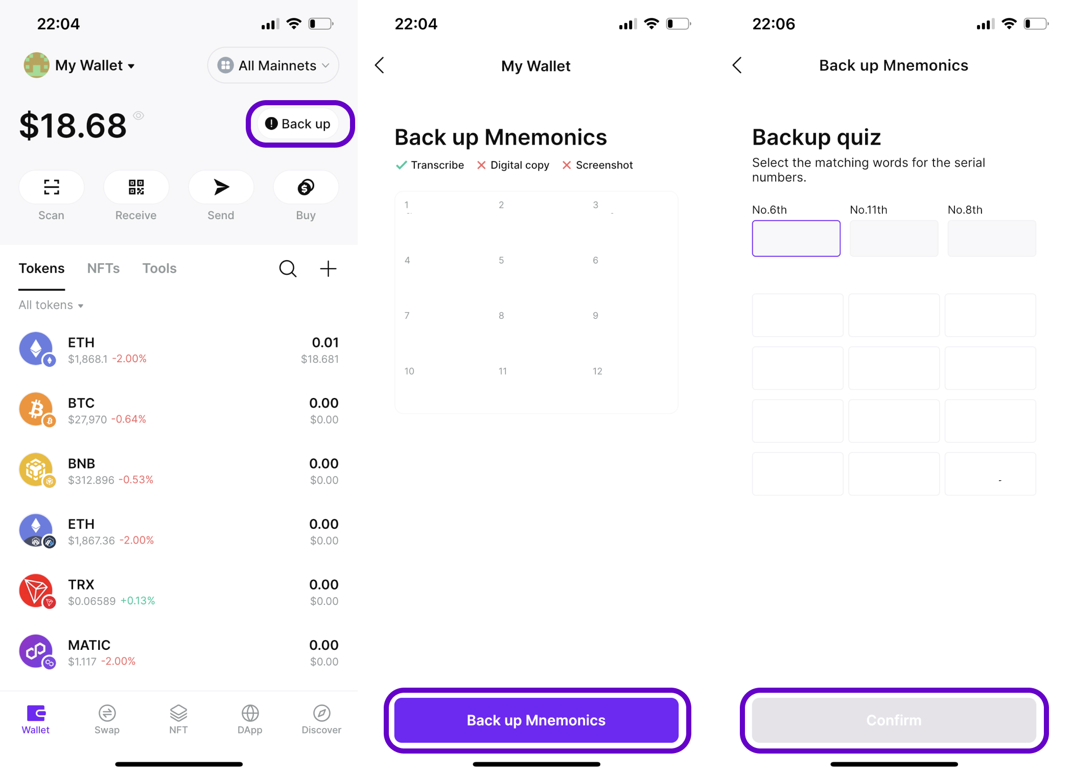 4 - BitKeep - Backup