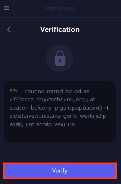 8-Secret phrase verification
