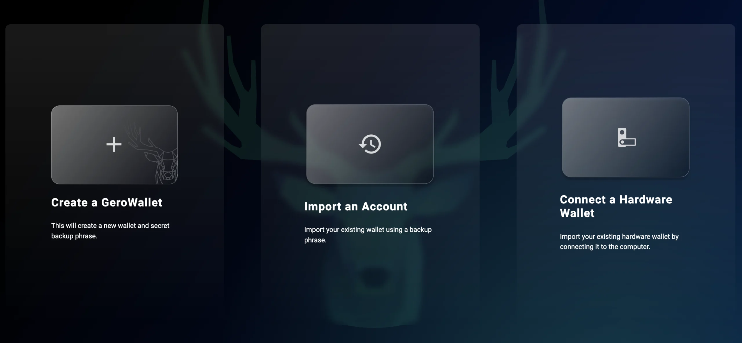 Create Gero Wallet