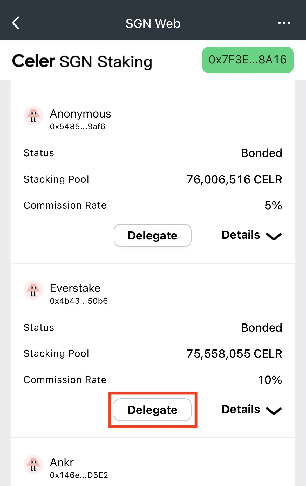 Click Delegate